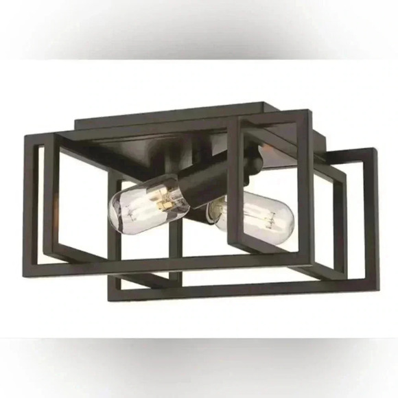Golden Lighting Other - Golden  Lighting Tribeca Flush Mount Light - Black